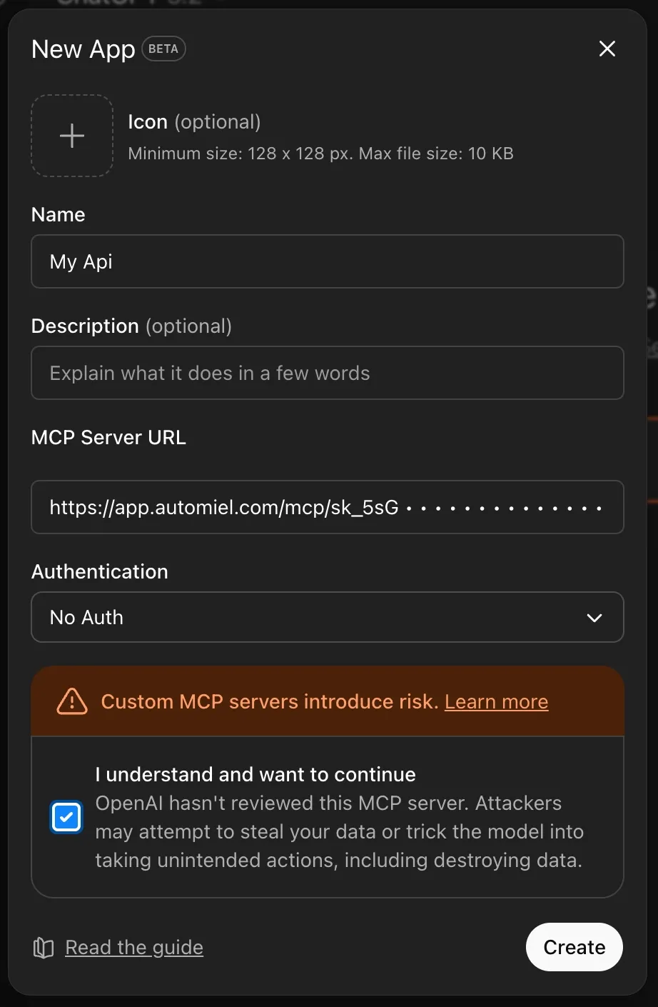 ChatGPT - Add custom connector