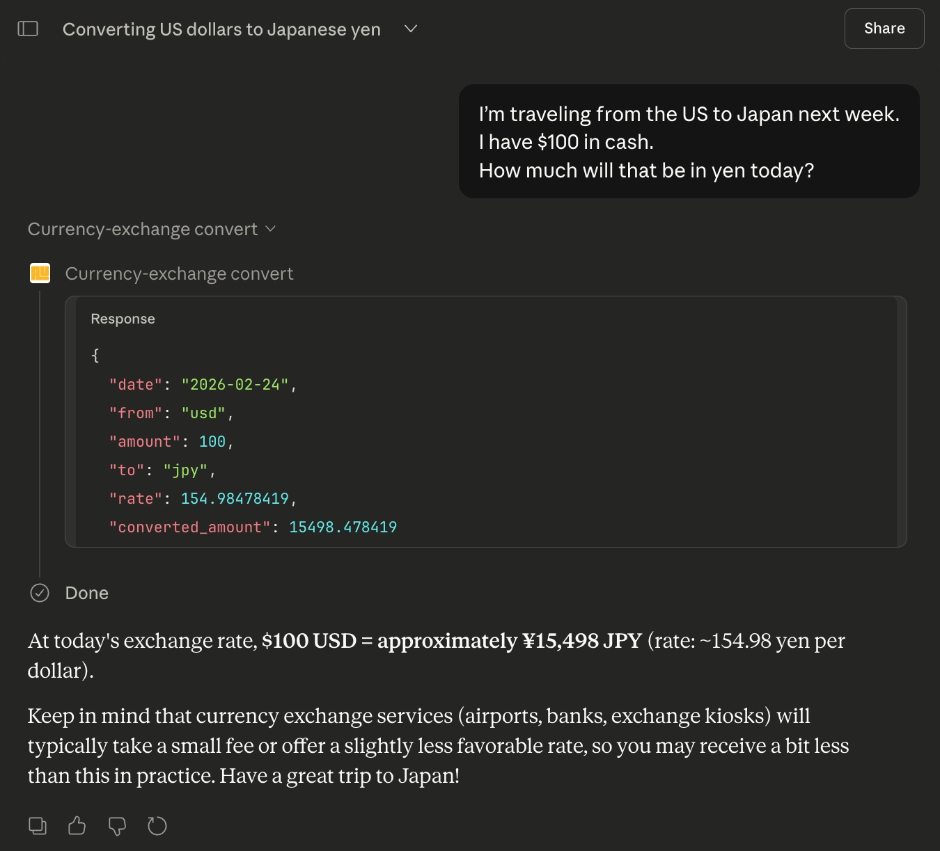 Claude making an API call